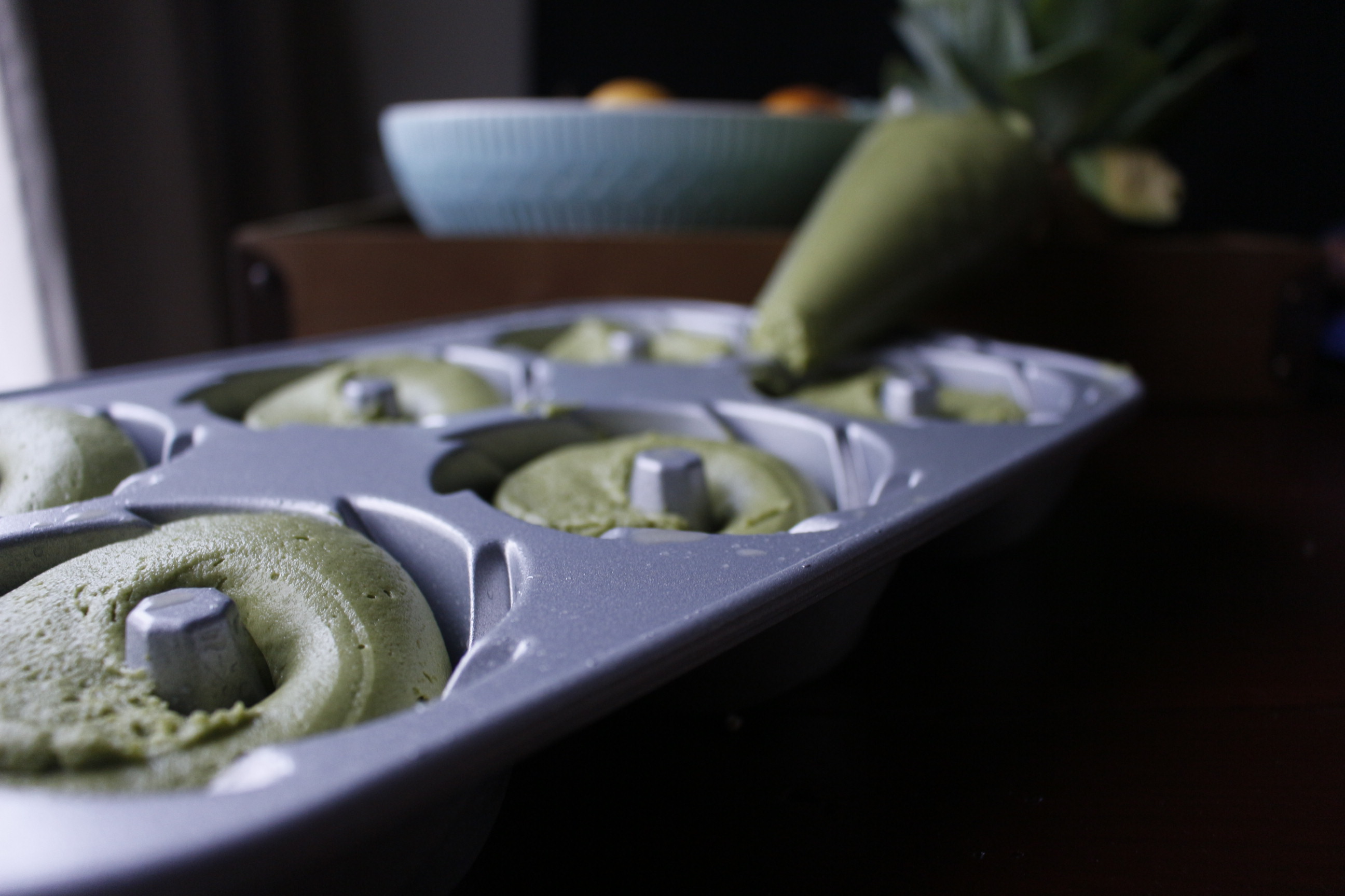 Matcha Cakes and lemon pomegranate