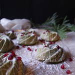 Matcha Cakes and lemon pomegranate