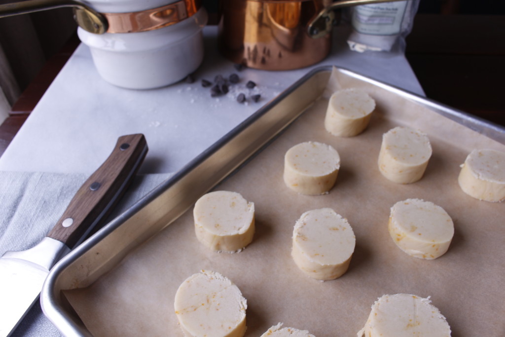 Orange Thumbprint Cookies filled with Jacobsen sea salt ganache