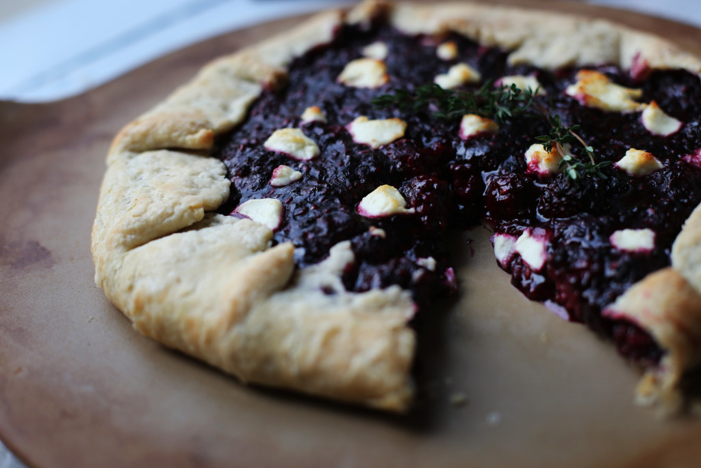 Marion Berry Goat Cheese Galette, easy and delicious free form pie