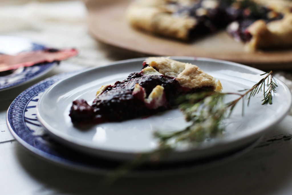 Marion Berry Goat Cheese Galette, easy and delicious free form pie