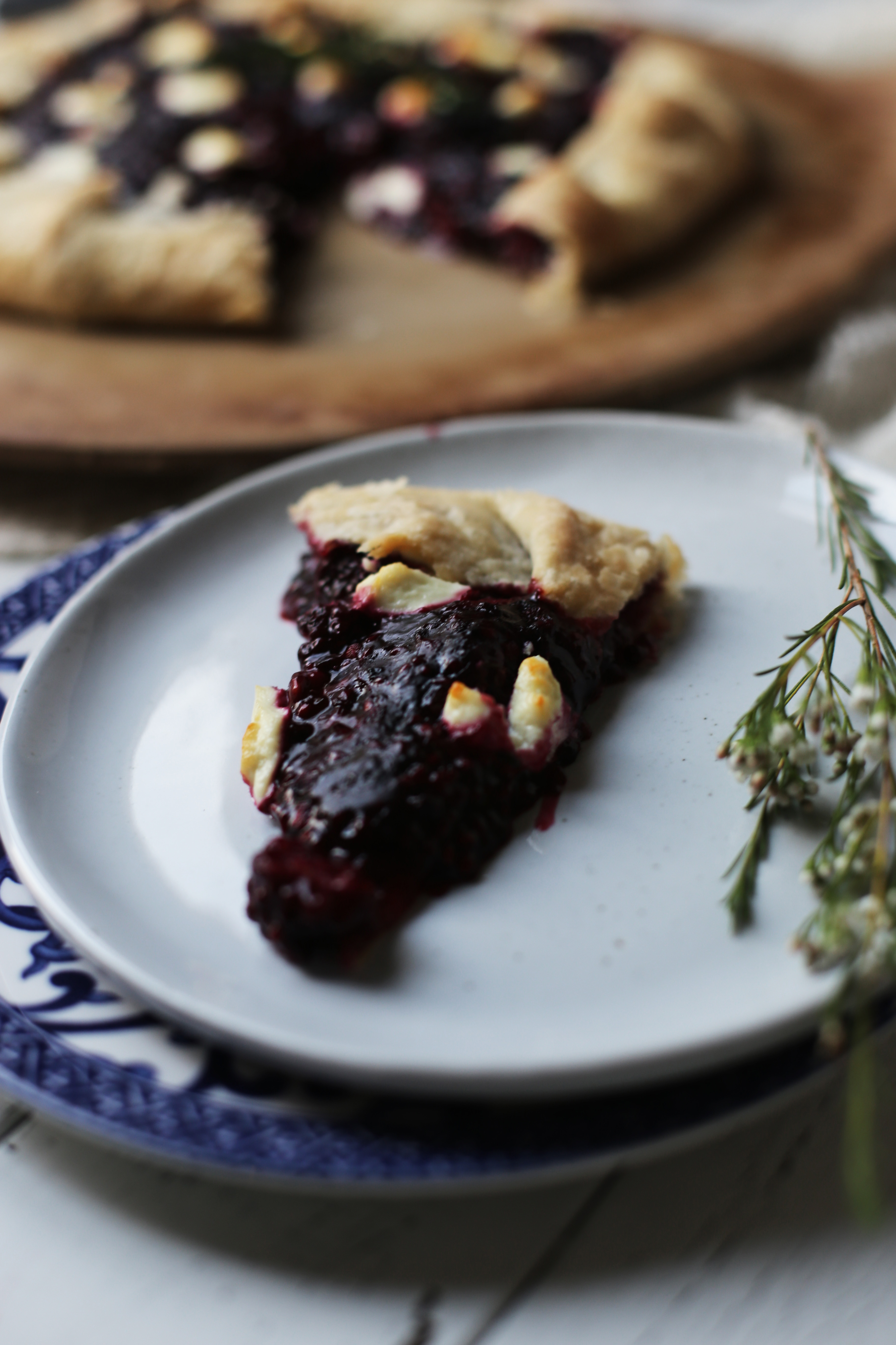 Marion Berry Goat Cheese Galette, easy and delicious free form pie