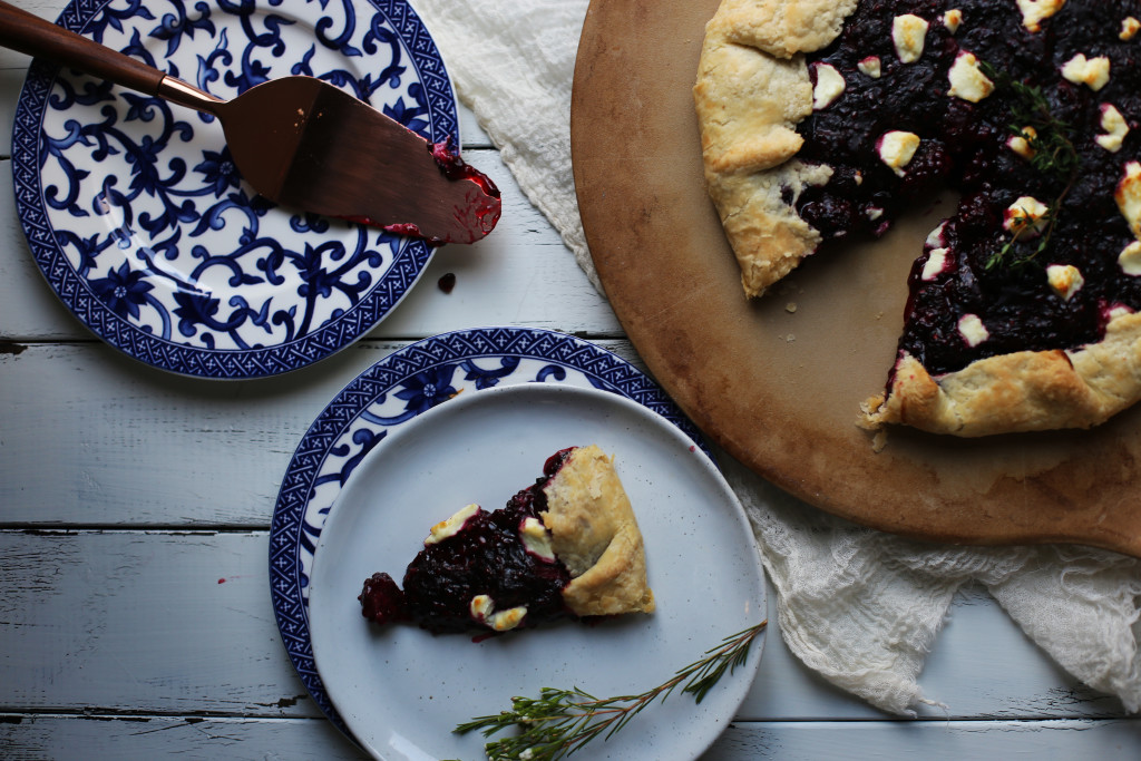 Marion Berry Goat Cheese Galette, easy and delicious free form pie