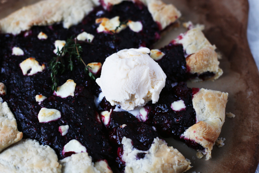 Marion Berry Goat Cheese Galette, easy and delicious free form pie