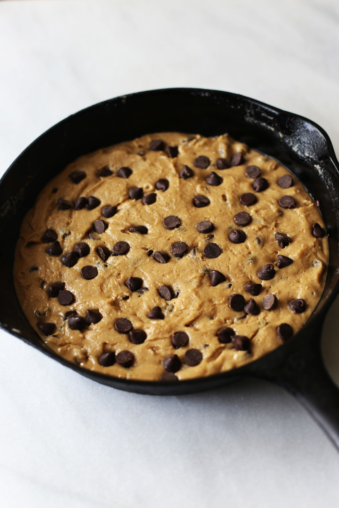 Easy Browned Butter Cast Iron Cookie.