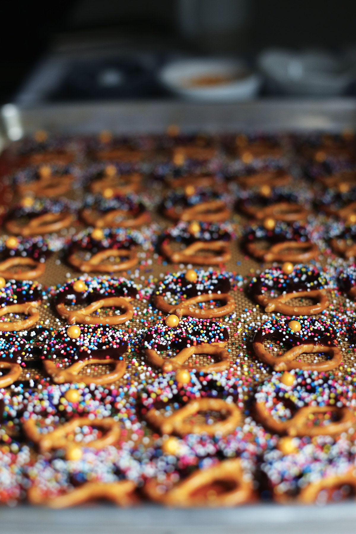 Chocolate Dipped Party Pretzels