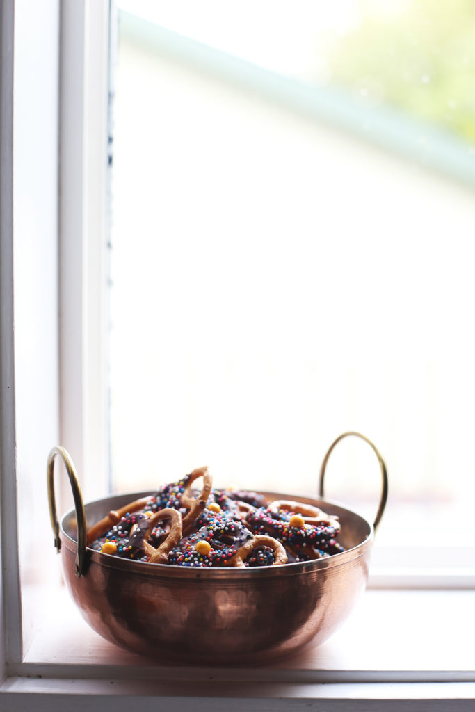 Chocolate Dipped Party Pretzels