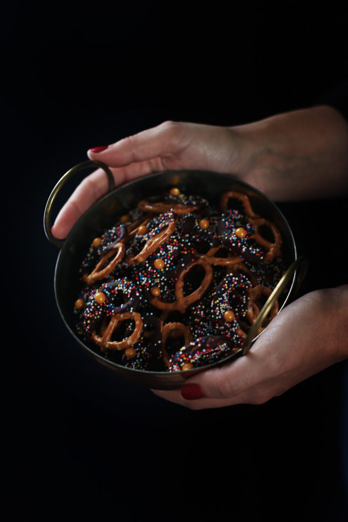 Chocolate Dipped Party Pretzels