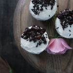 Chocolate cupcakes with ermine vanilla bean frosting