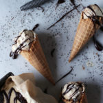 No Churn Espresso Ice-cream with Salted Chocolate