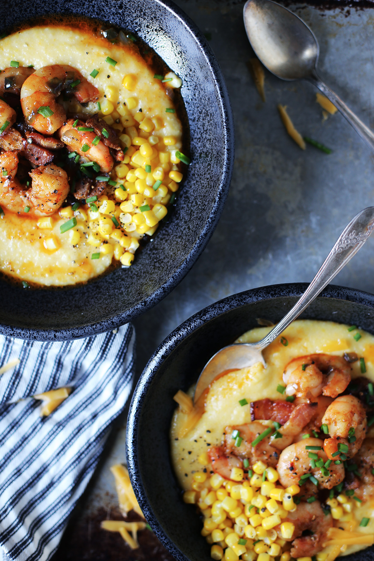 Bacon Shrimp and Cheesy Grits