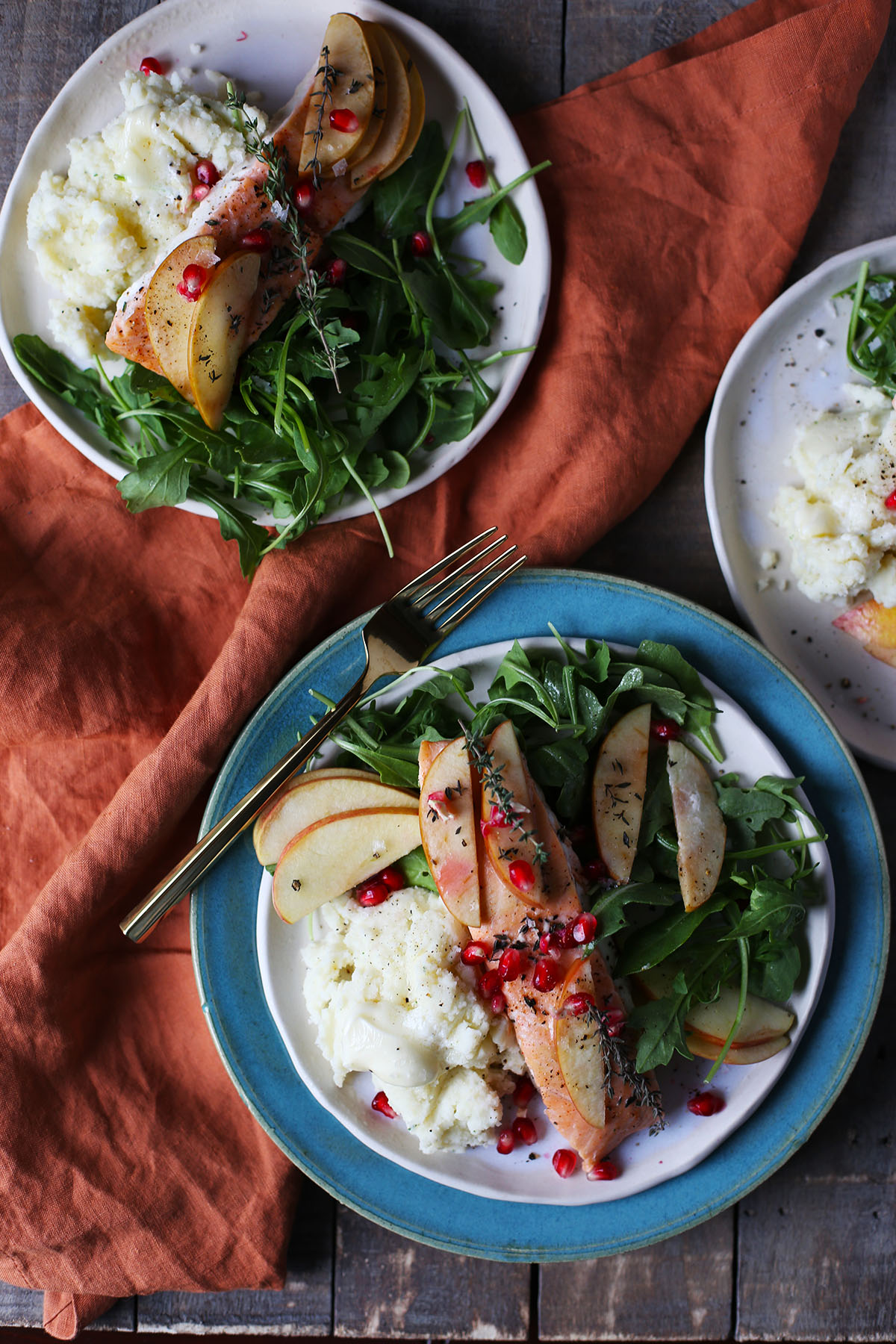 Baked Apple and Thyme Salmon