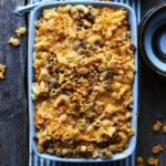 Goldfish Topped Chorizo Mac & Cheese