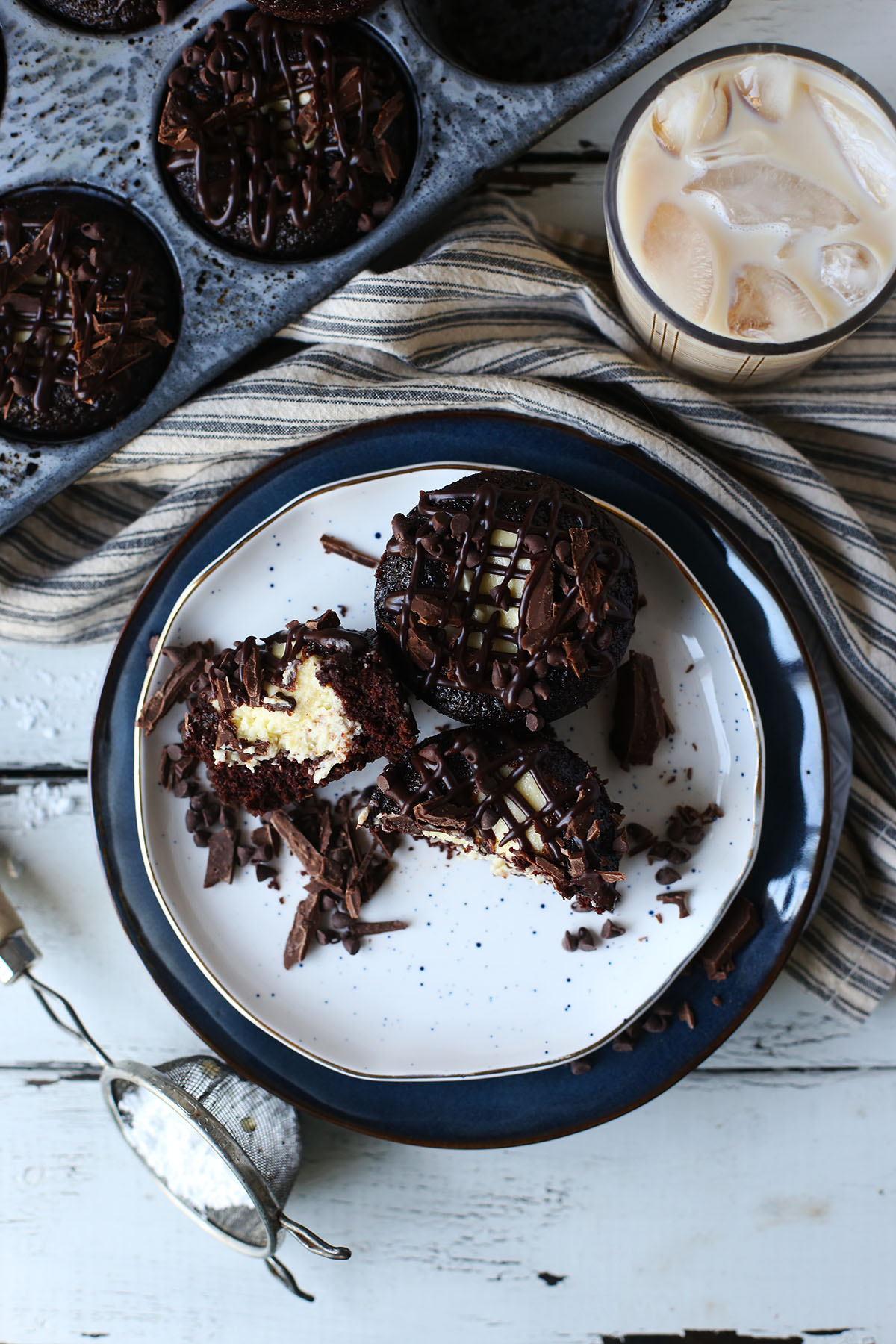 Irish Cream Filled Chocolate Cakes