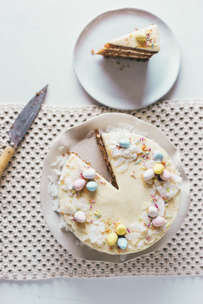 Pineapple Coconut Carrot Cake with Sweetened Condensed Milk Frosting