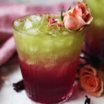 Refreshing Rose and Hibiscus Iced Green Tea