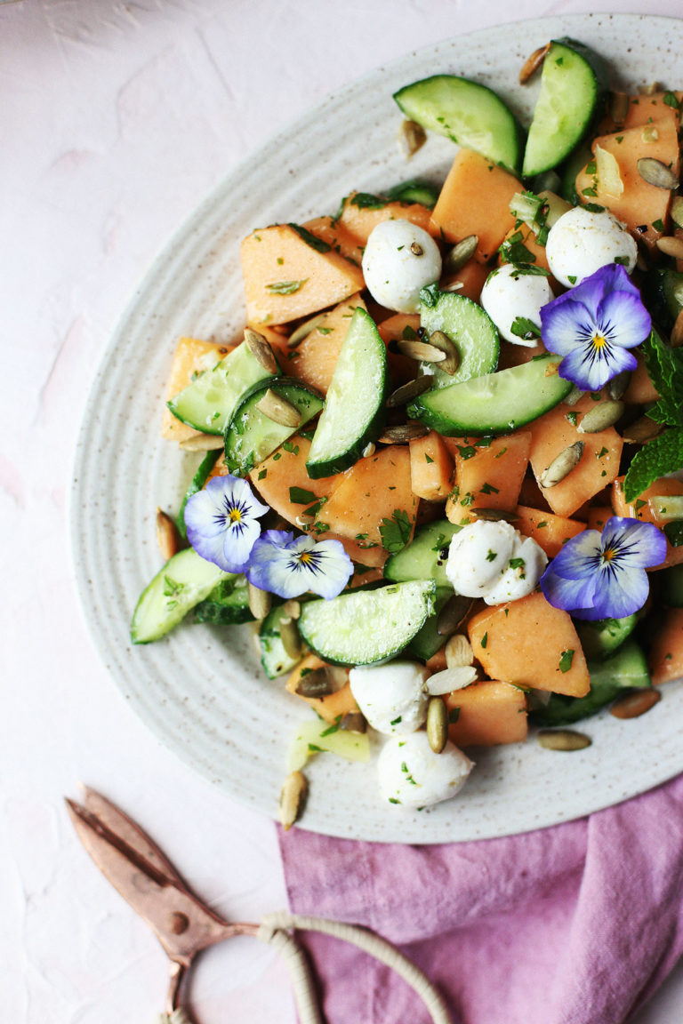 Cantaloup and Cucumber Salad