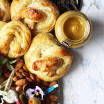These Rosemary Orange and Goat Cheese Stuffed Soft Pretzels