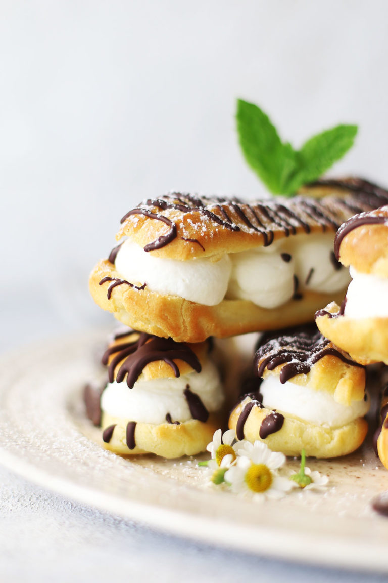 Mint Chocolate Chip Eclair