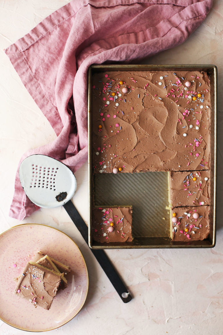 Cookie Bars with Chocolate American Buttercream