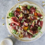 Goat Cheese Fig and Prosciutto Pizza