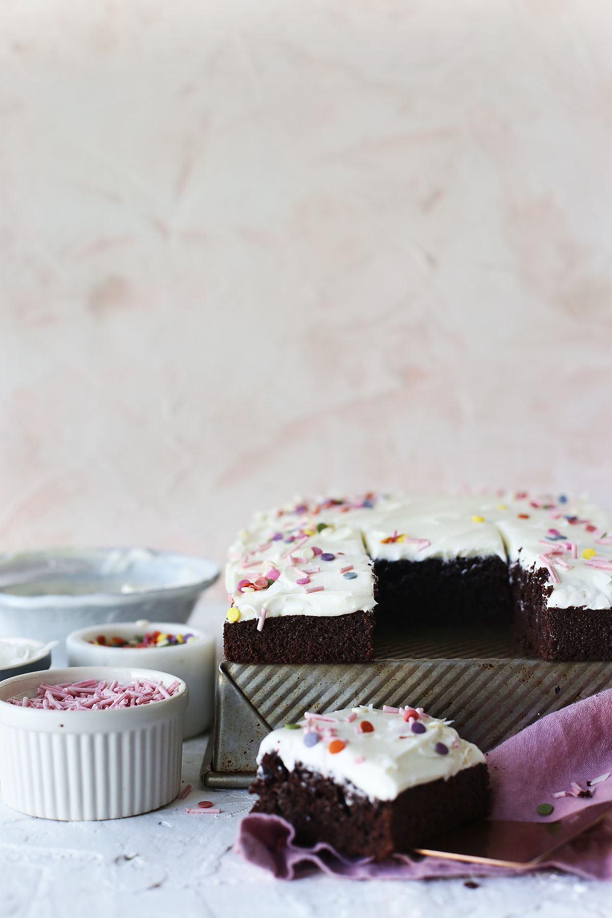 Chocolate Sheet Cake with Coconut Buttercream