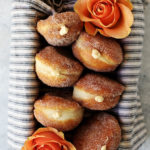 Salted Caramel Cream Cheese Filled Cinnamon and Sugar Donuts