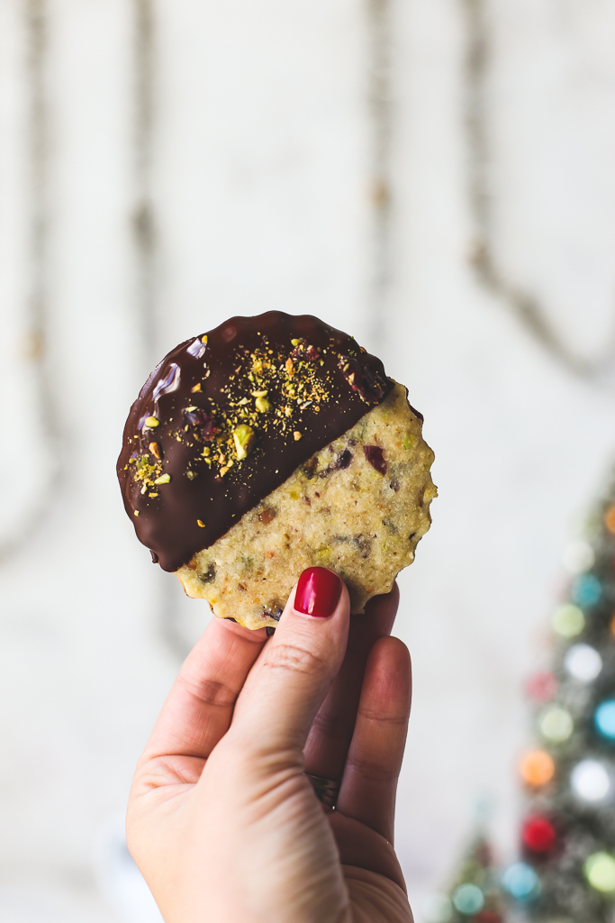 Pistachio Cherry Chocolate Cookies