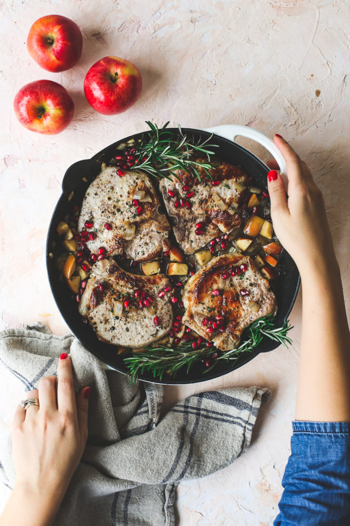 Apple Rosemary Pork Chops