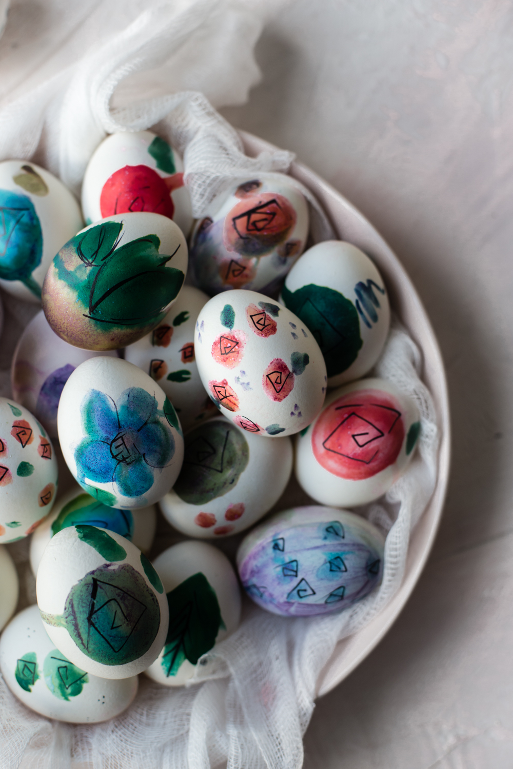 Water Color Floral Eggs