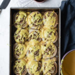 Pistachio Sweet Rolls with Saffron Orange Blossom Glaze