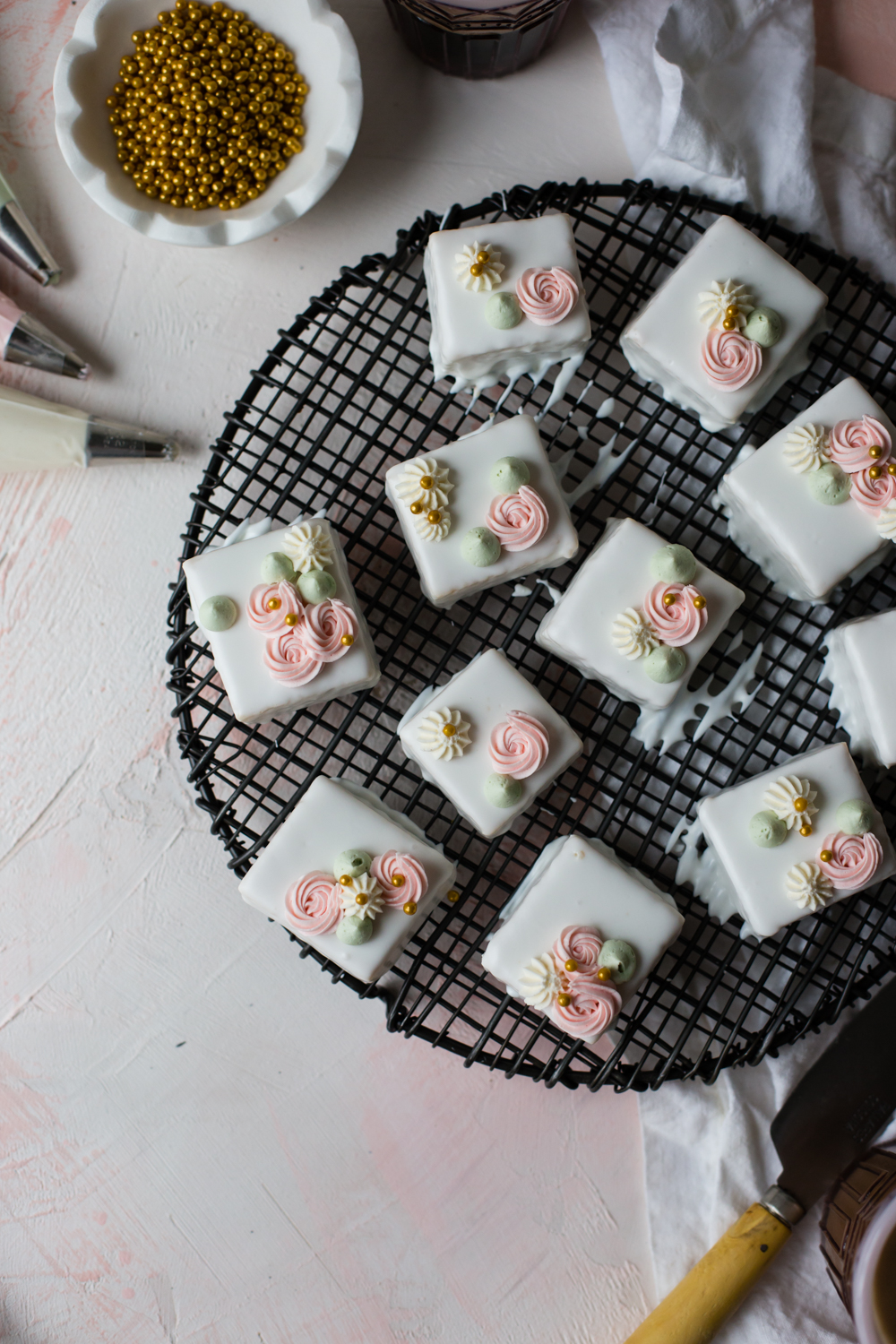 Cranberry Vanilla Bean Petit Fours - Gluten Free - Posh Little Designs