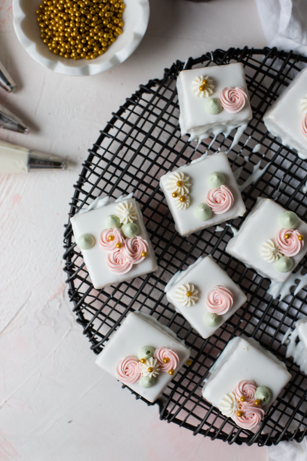 Cranberry Vanilla Bean Petit Fours - Gluten Free - Posh Little Designs