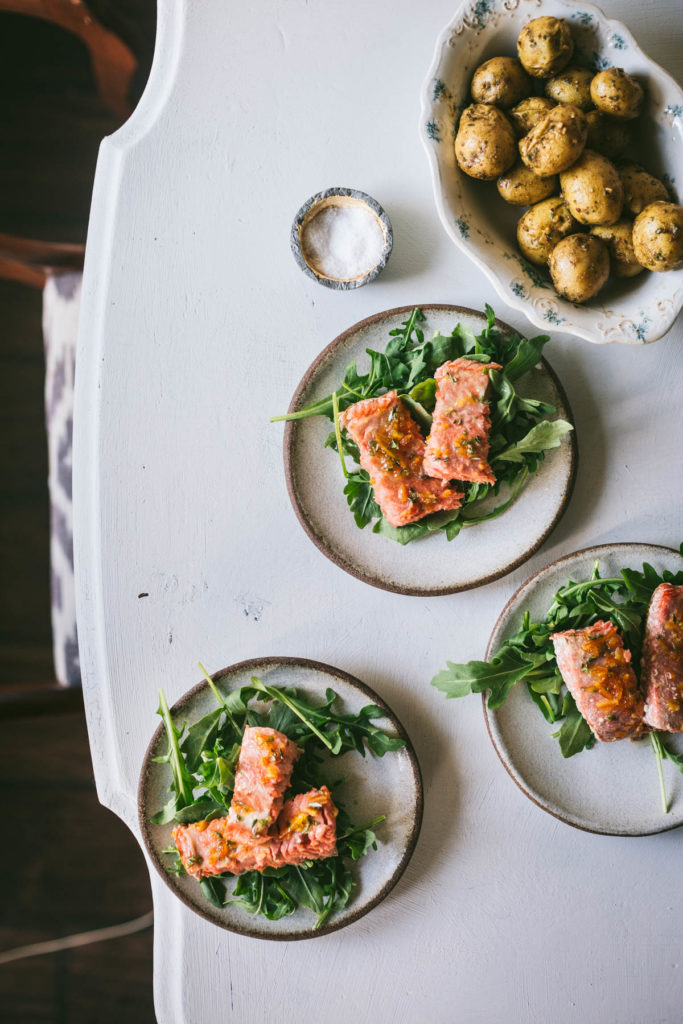 Rosemary and Marmalade Glazed Salmon