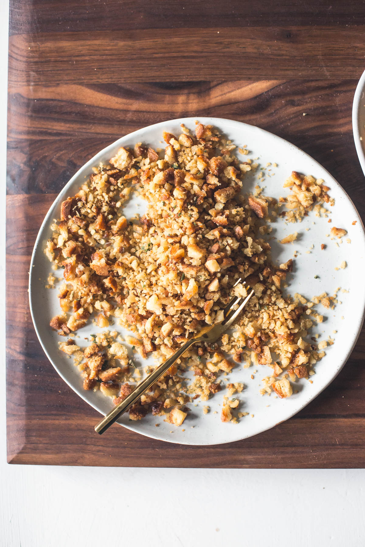 Browned Butter Sage Bread Crumbs on Roasted Butternut Squash