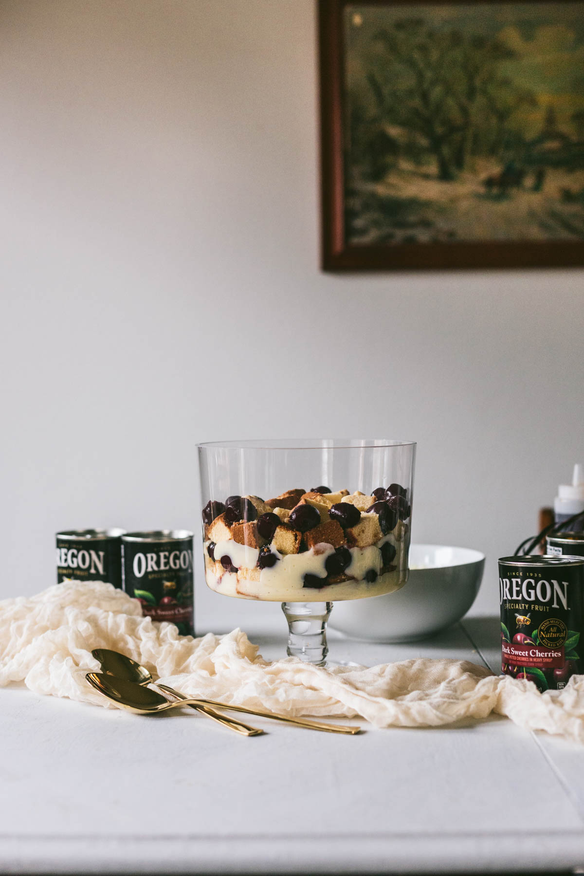 Dark Sweet Cherry and Chai Tea Trifle