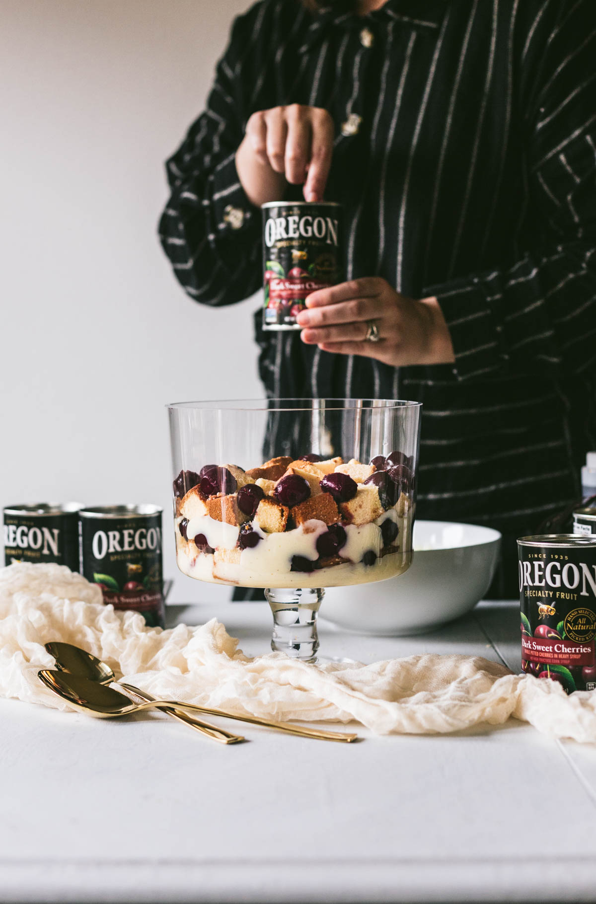 Dark Sweet Cherry and Chai Tea Trifle