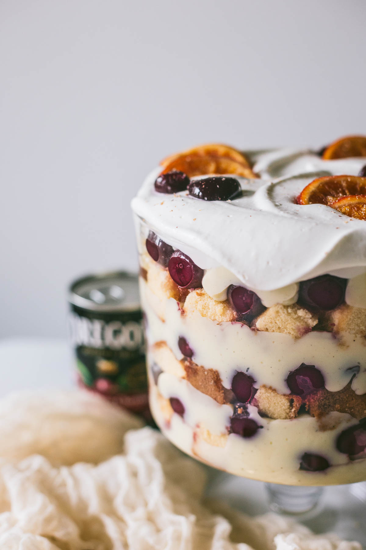 Dark Sweet Cherry and Chai Tea Trifle