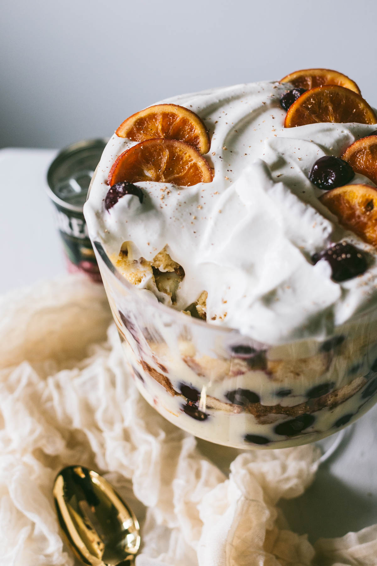 Dark Sweet Cherry and Chai Tea Trifle