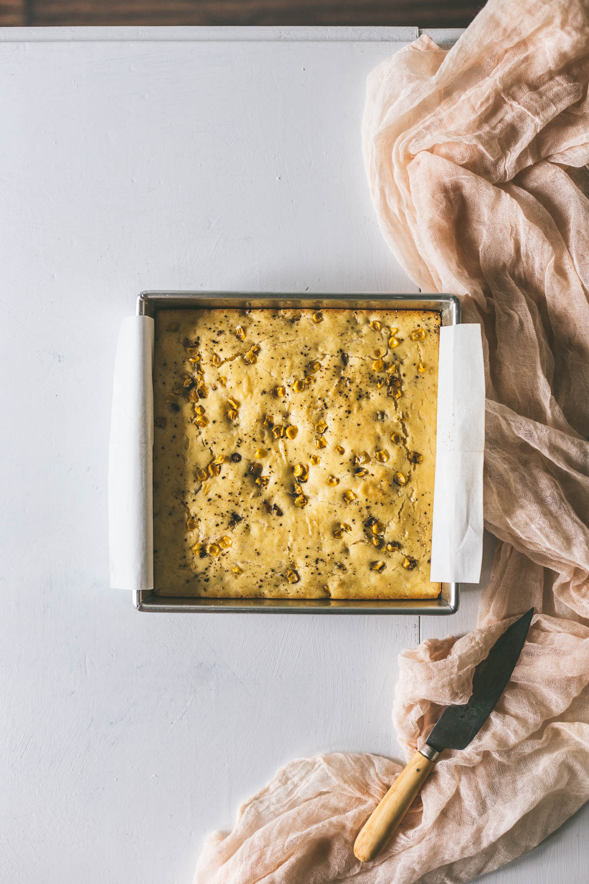 Black Pepper Parmesan Corn Bread