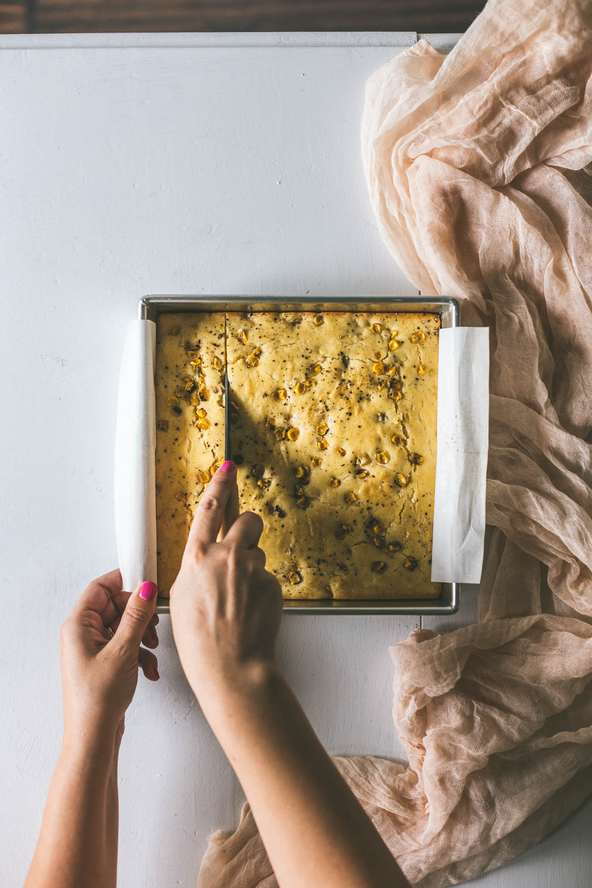 Black Pepper Parmesan Corn Bread