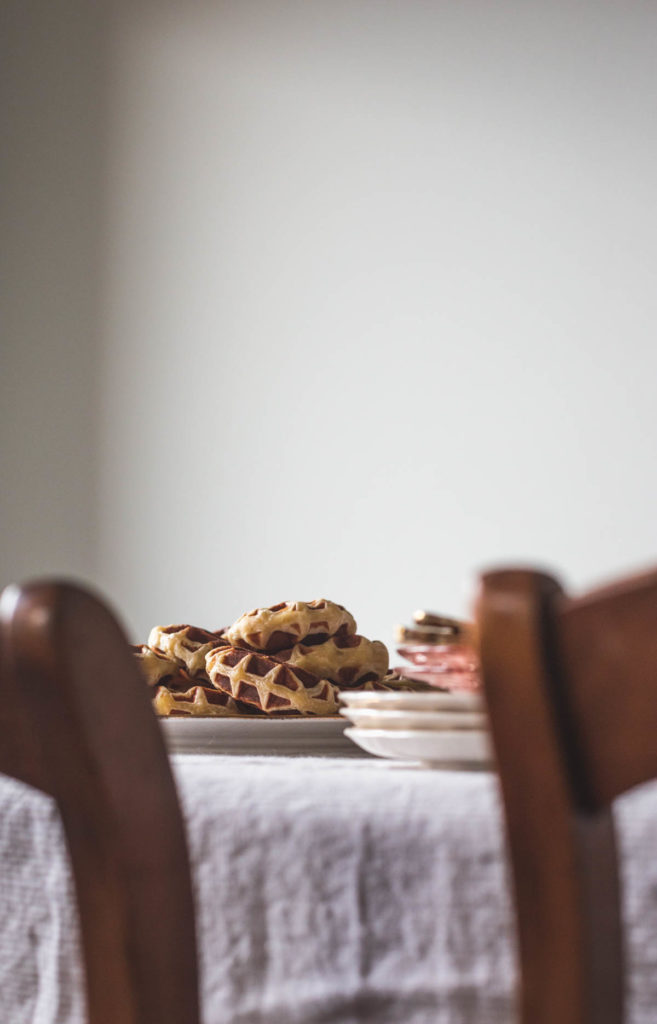 Brown Sugar Stuffed Brioche Waffles