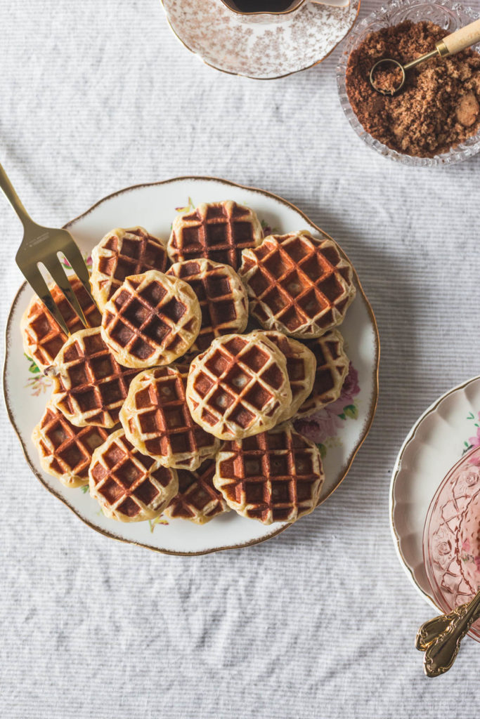 Brown Sugar Stuffed Brioche Waffles