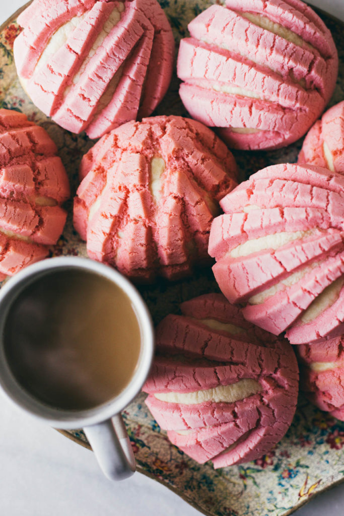 Pink Conchas Pan Dulce #pandulce #conchas #mexicansweetbread