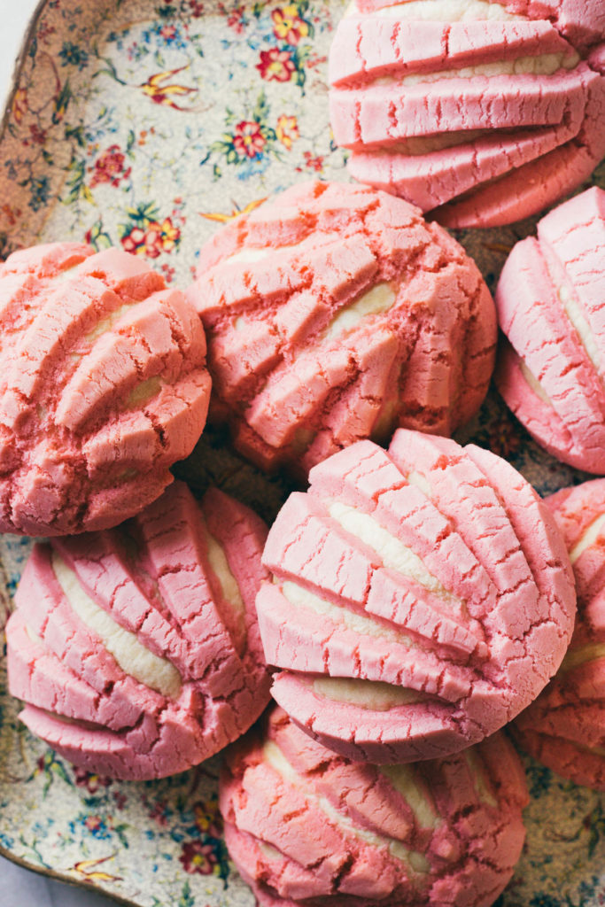 Pink Conchas Pan Dulce #pandulce #conchas #mexicansweetbread