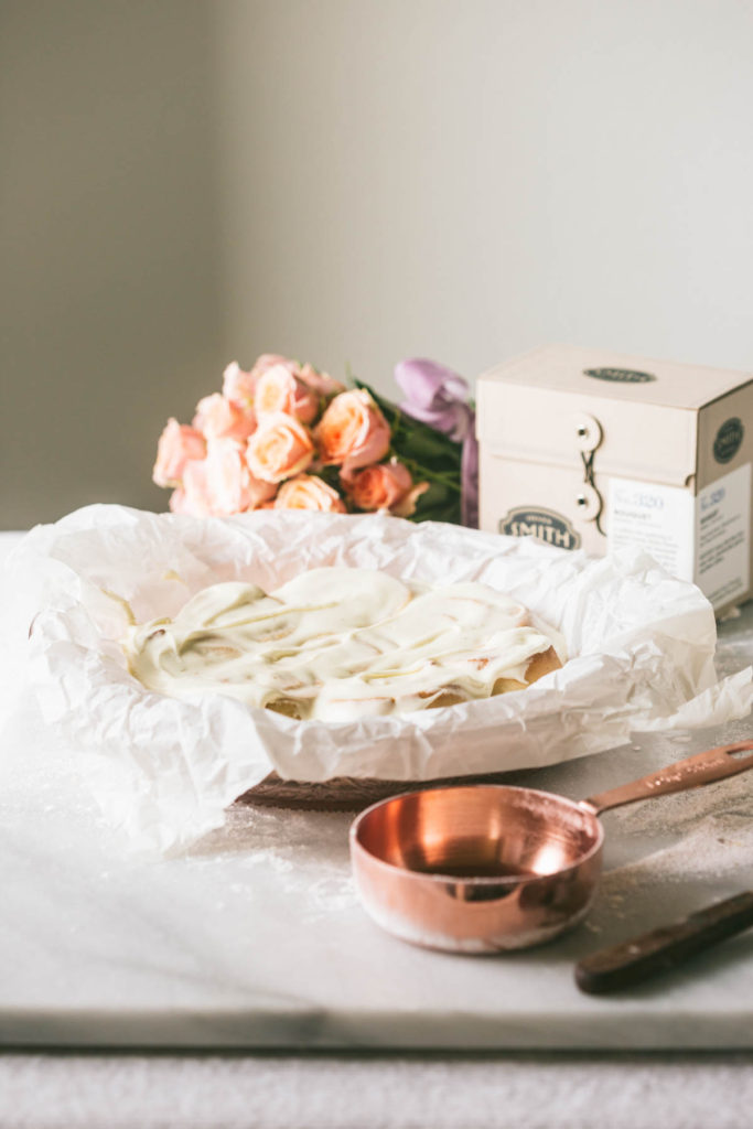 Cardamom Rolls with Bouquet Infused Icing