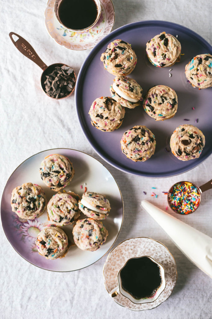 Funfetti Chocolate Chip Cookie Sandwiches