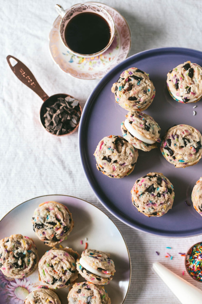 Funfetti Chocolate Chip Cookie Sandwiches