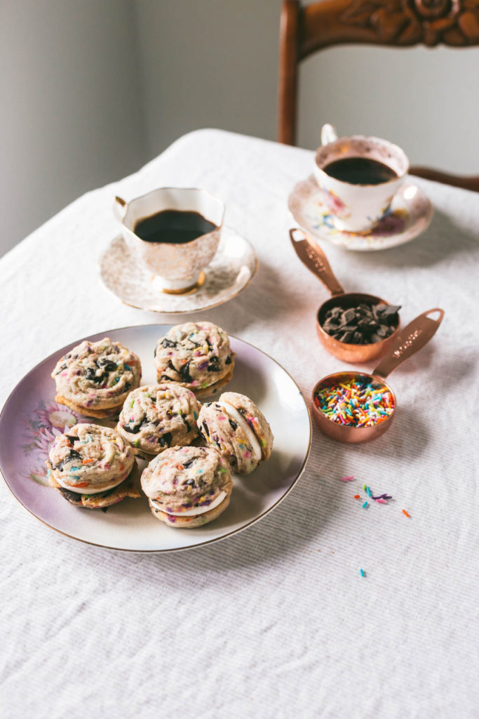 Funfetti Chocolate Chip Cookie Sandwiches