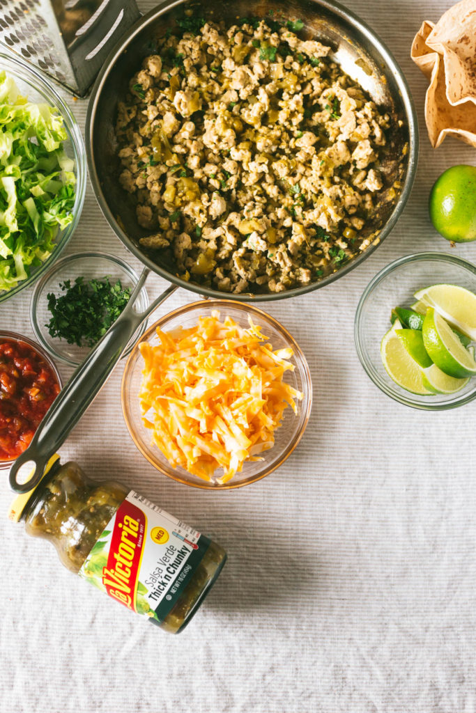 Salsa Verde Chicken Taco Salad